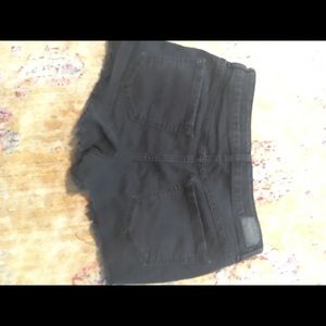 Black jean shorts